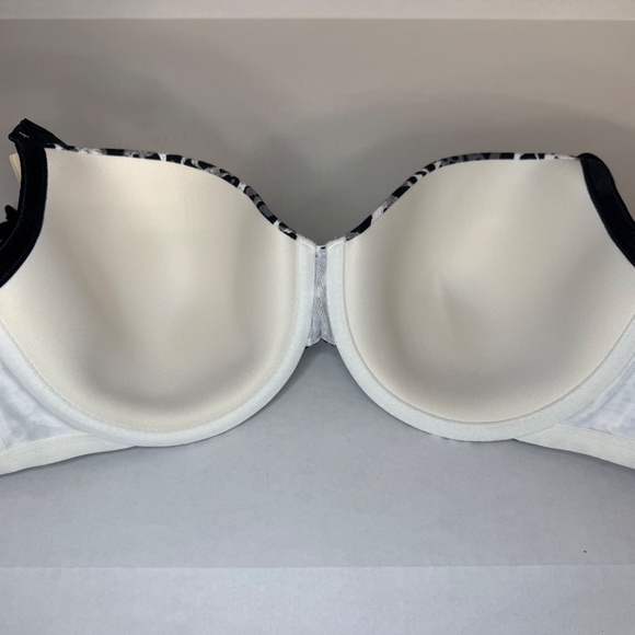 CACIQUE Plus Sz 44D/Leopard Print/ Padded Cups/Blk Straps/Underwire Bra/NWT - Picture 5 of 8